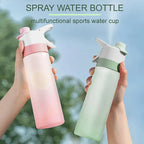 650ml Spray Water Bottle Portable Outdoor Sport Water Bottle for Girls Gym Fitness Hiking Riding mbzr