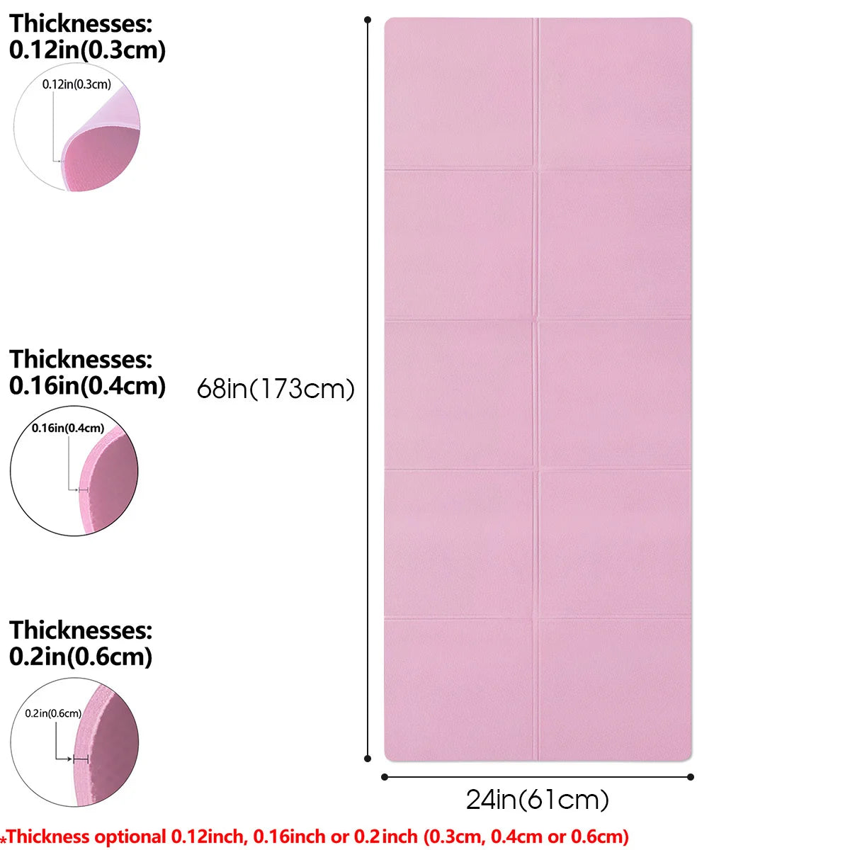 Yoga Mat Pilates Fitness Mat 3/4/6mm Thicknes Non Slip Yoga Cushion Travel Fitness Exercise Pad for Women Home Gym Floor Workout mbzr