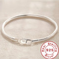 Hot Selling Genuine 100% 925 Sterling Silver 3/4mm Snake Chain Bracelet and Bracelet Women Luxury Bracelet Jewelry 20cm mbzr