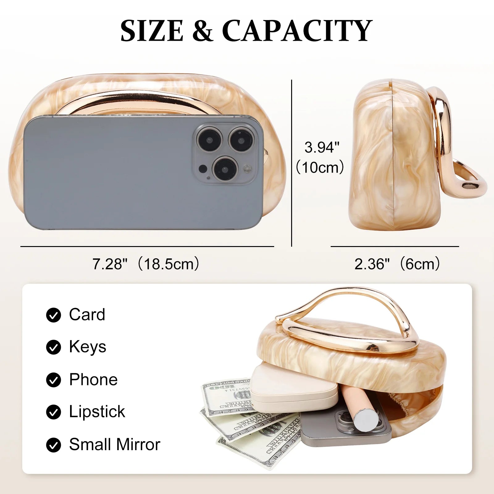 Acrylic Luxury Box Clutch Handbag For Women Evening Banquet Bags Wedding Party Chain Crossbody Shoulder Bag Ladies Dinner Purses