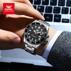 OLEVS 5885 Brand Original Authentic Watches for Man Luxury Gift Box Steel Band Calendar Quartz Men's Watch