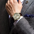 POEDAGAR Original Fashion Men's Watches Leather Date Week High Quality Quartz Men Wristwatch Waterproof Luminous Business Watches For Man Male Reloj