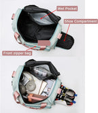 Small gym bag for women — travel duffle carry-on weekender with dedicated shoe compartment mbzr