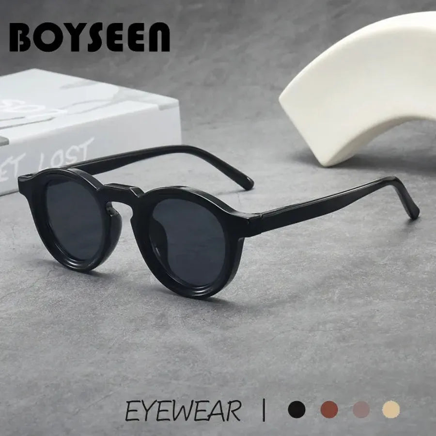 2025 Retro Thick Framed Oval Sunglasses For Men American Style Gray Eyewear Retro Leopard Print Glasses UV400 Prescription