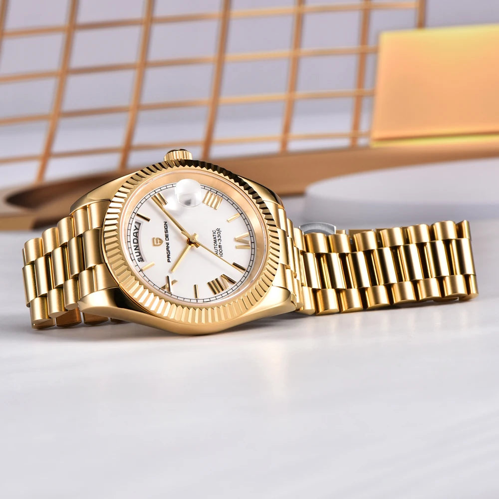 PAGANI DESIGN New Gold DD36 Men's Watches Luxury Automatic Watch Men AR Sapphire Glass Mechanical Wristwatch Men ST16 Movt Clock