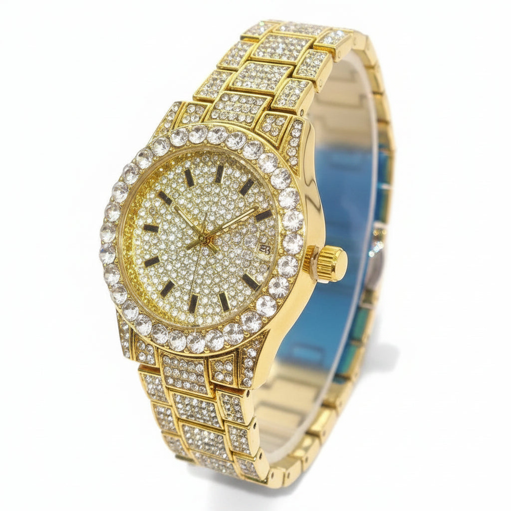 Hot Fashion Luxury Brand UNIGUET Womens Watch Elegant Pink Diamond Small Dial BlingBling Quartz Ladies Mini Iced Wristwatch Gift mbzr
