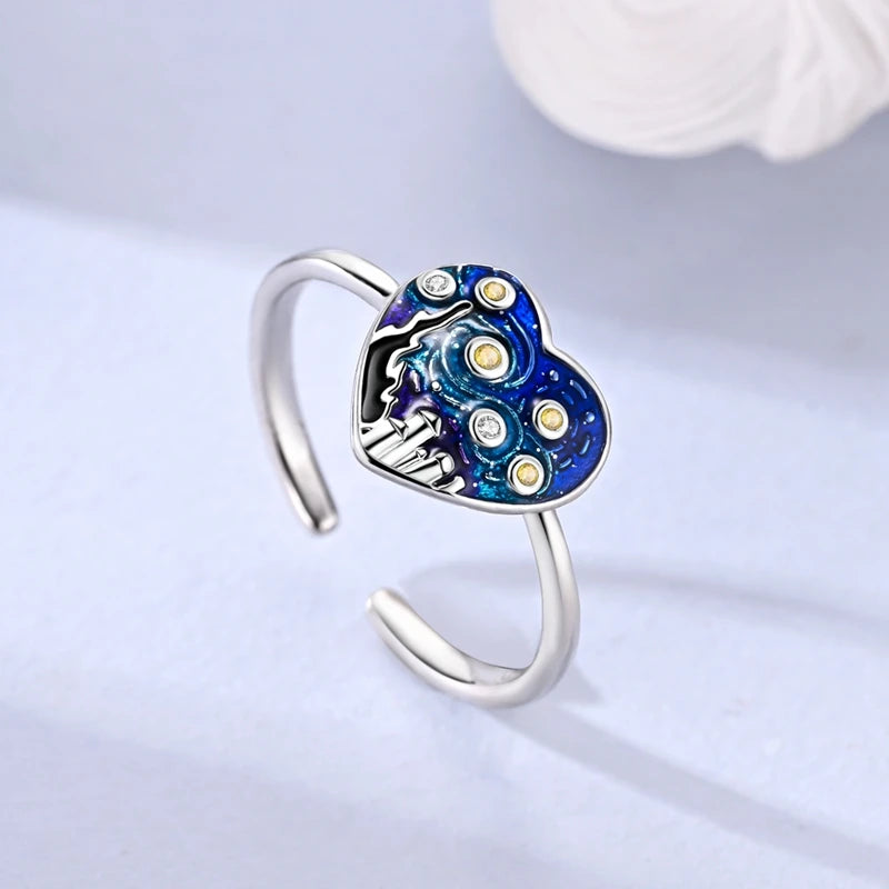 Anillos Apilables de Plata Esterlina 925 (Nuevos) – Lazo Rosa + Corazón (Tema Amor), Adecuados para Mujer y Chica mbzr