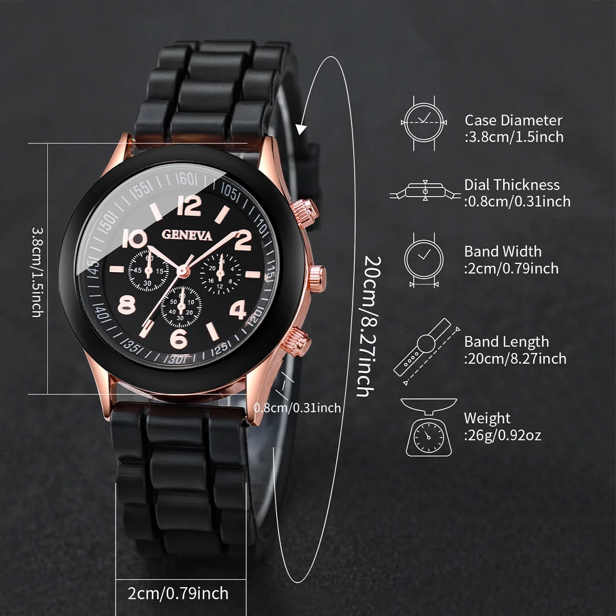 4PCS Couple Watches Fashion Arabic Women Quartz Watch Casual Silicone Band Wristwatches Magnet Heart-Shaped Bracelets Set mbzr