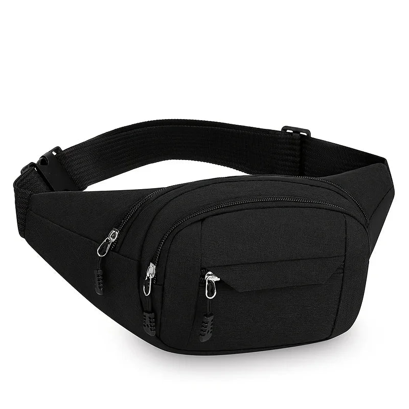 Multi-Pocket Fanny Pack for Men Women, Oxford Fabric Waist Bag, Outdoor Sports Crossbody Chest Bag, Running Cycling Phone Pouch