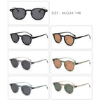 Peekaboo Unisex Polarized Sunglasses Retro Women Korean Style Ultralight Round Sun Glasses for Men TR90 Green Brown 2024 Gift