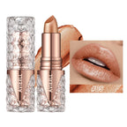 Quicksand Gold Lipstick Fine Glitter lipstick, Moisturizing Silky Mermaid Girl Pink, Long-Lasting Waterproof Grapefruit Orange mbzr