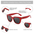 ZENOTTIC Square  UV400 Protection Sunglasses for Women Vintage Polarized Sun Glasses Trendy Shades Fashion Style