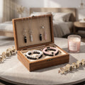 8-Piece Set: Natural White Turquoise Matte Couple's Heart Necklace, Bracelet, and Sun & Moon Set