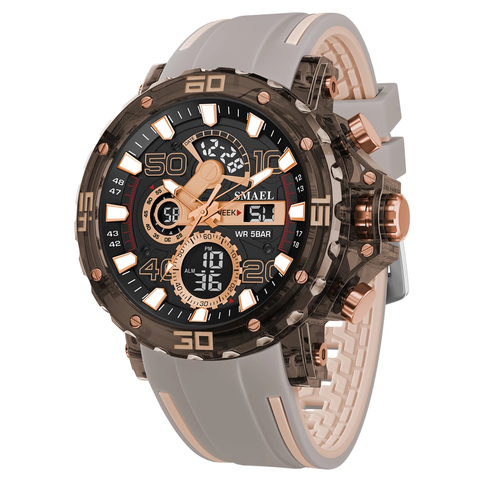 Military Watches Men Watch 2025 New 50M Waterproof Wristwatch Stopwatch Alarm LED Light Digital Watches 8136 Men's Sports Watch mbzr