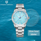 PAGANI DESIGN 2026 NEW Top Ice Blue Dial Men Quartz Watch Japan VH31 100M Waterproof Luxury Dress Watch For Men Reloj Hombre mbzr