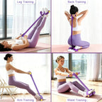 4-Tube Resistance Band Multi Function Tension Rope Fitness Bands 6-Tube Elastic Yoga Pedal Puller For Sports Exercises At Gym mbzr