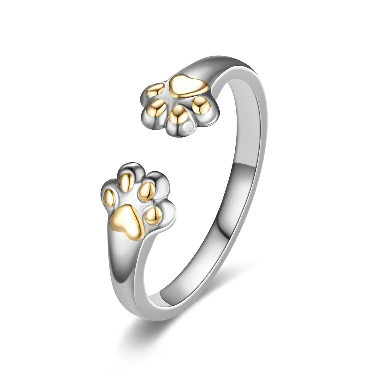 Fashion Stainless Steel Cat Claw Ring with Adjustable Opening For Women