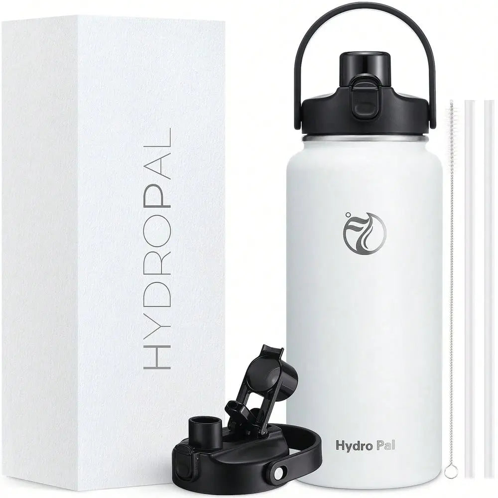 Water Bottle With 2In1 Lid Chug Lid Straw Lid Double Walled Vacuum Stainless Steel Water Bottles, Water Jug With Stra mbzr