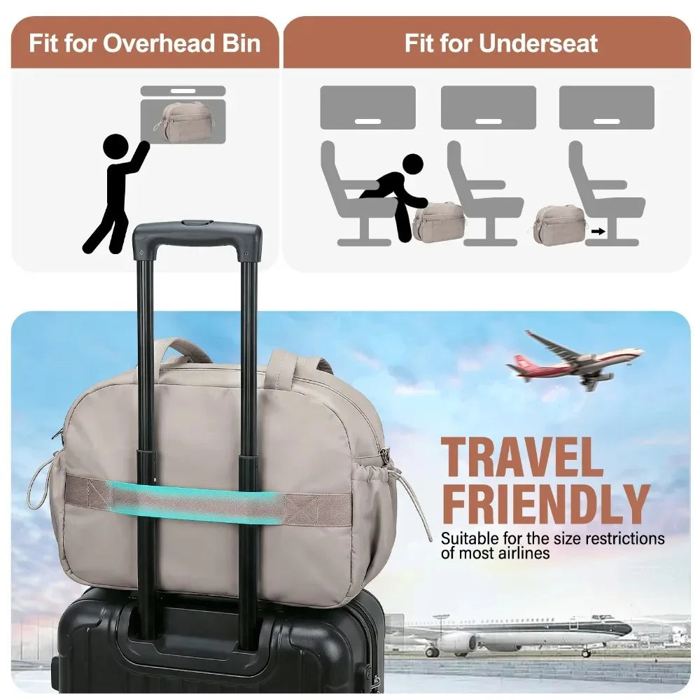 Women's Lightweight Travel Duffel Bag – Gym Weekender Tote mbzr