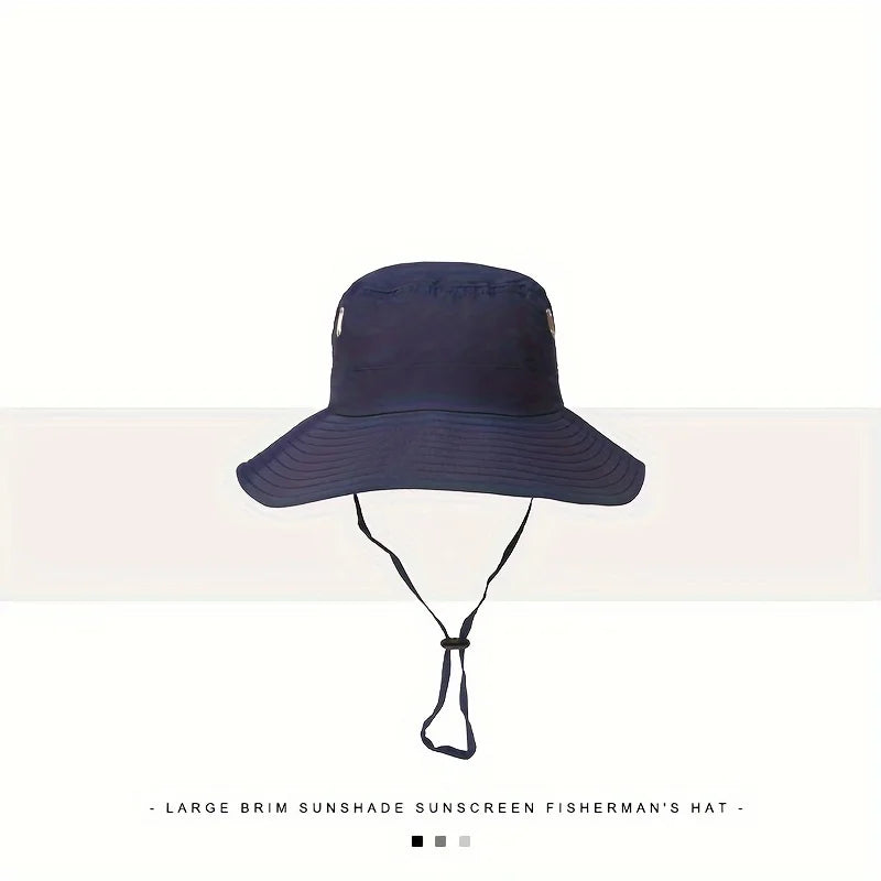 Versatile Outdoor Fisherman Hat, Sunscreen Waterproof Breathable Adjustable Camping Cap