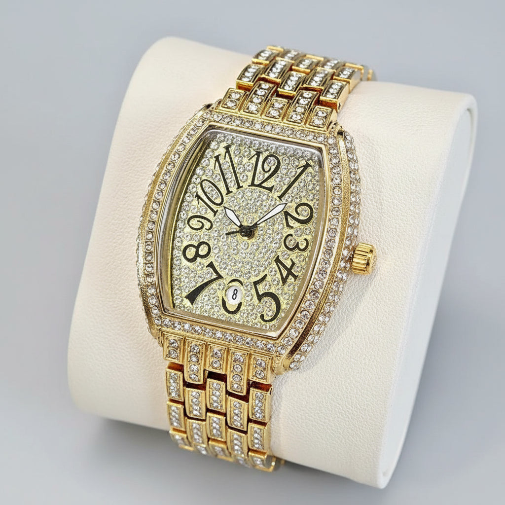 Hot Fashion Luxury Brand UNIGUET Womens Watch Elegant Pink Diamond Small Dial BlingBling Quartz Ladies Mini Iced Wristwatch Gift mbzr