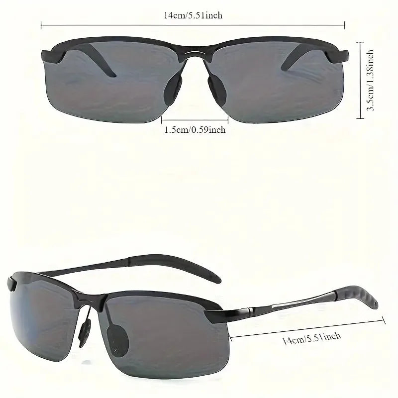 Black Polarized Photochromic Sunglasses UV400 Sports Sunglasses Day and Night Driving Glasses Ultra-Light Sun Eyewear Men and Women Cycling Glasses and Goggles for Cycling Fishing Driving mbzr