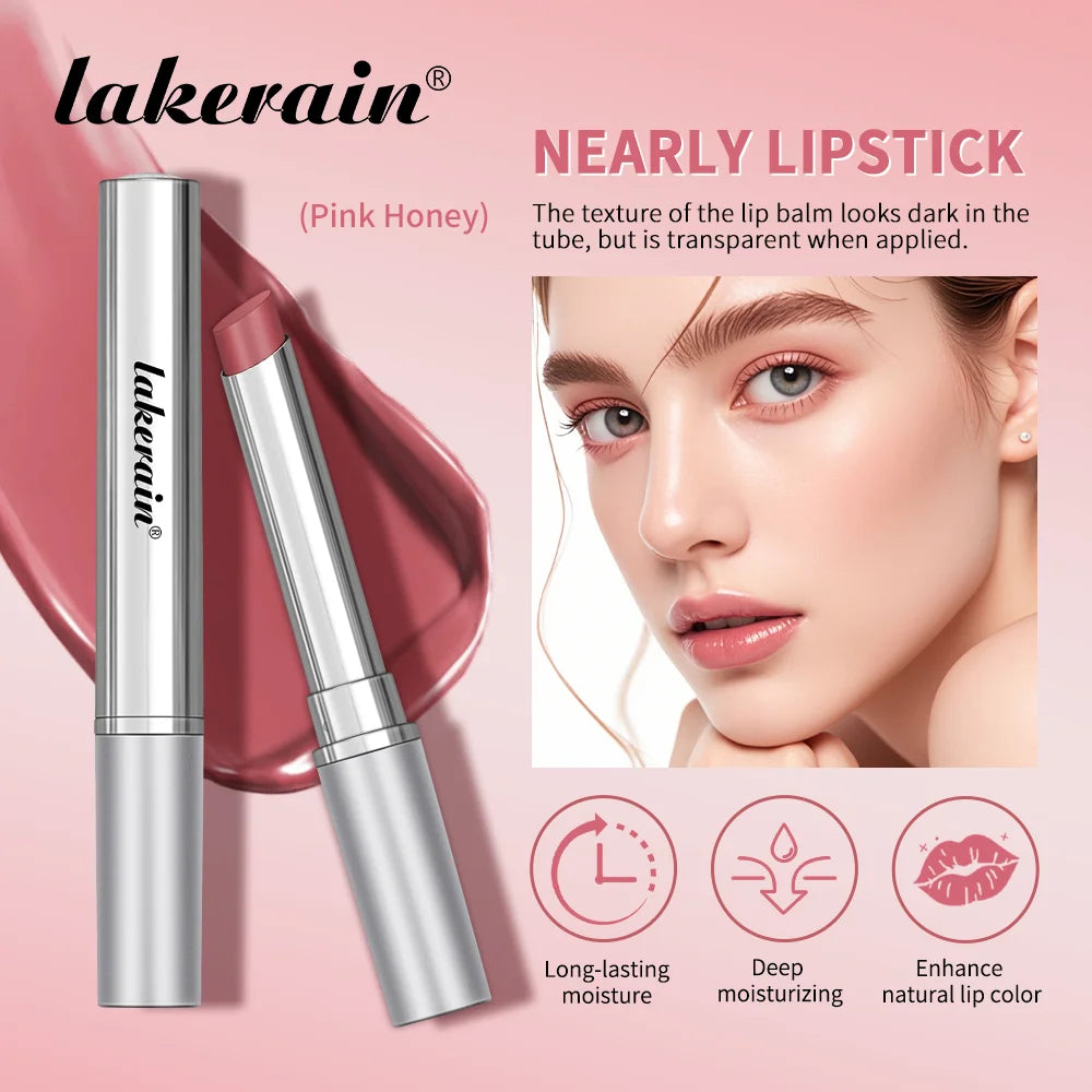 Lakerain Nearly Lipstick Lip Balm Natural Color Creamy Texture Long Lasting Moisturizing  Nourishing Lip Care Gloss Cosmetic mbzr