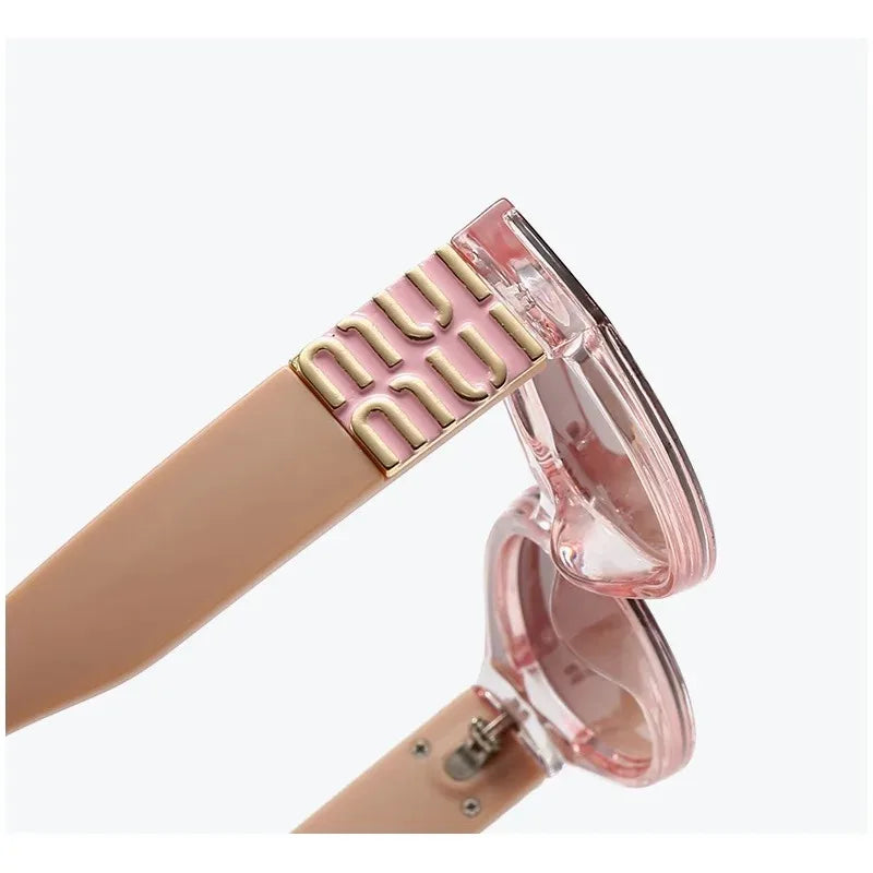 Light Luxury Men's And Women's Brands Design Luxury Small Oval Sunglasses 2025 New CatEye Sunglasses Retro Women's Goggles Uv400 mbzr