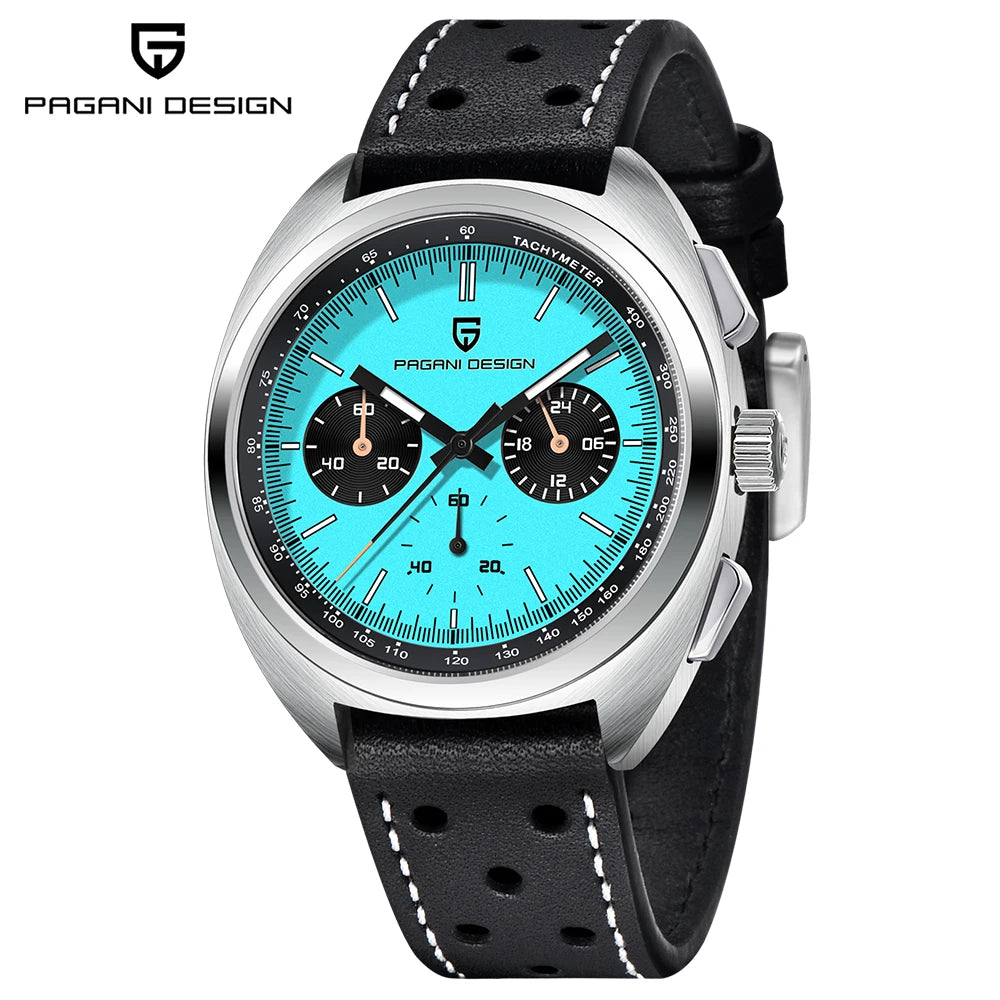 2026 Retro Luxury Men's Quartz Watches PAGANI DESIGN Sports Chronograph VK63 Watch For Men AR Sapphire Waterproof Leather Clock