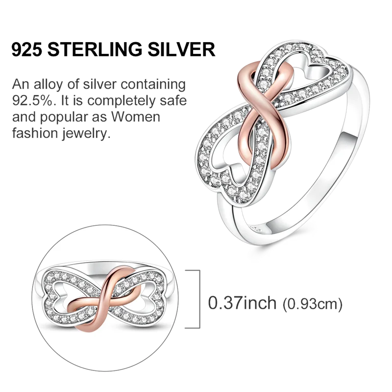 Original 925 Sterling Silver Ring Colorful Diamonds Cubic Zircon Finger Ring for Women