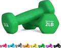 2 LB Dumbbell Pair Home Gym Workouts Strength Training Weight Loss Pilates Weights Yoga Sets Weights for Women, Men, Seniors mbzr