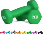 2 LB Dumbbell Pair Home Gym Workouts Strength Training Weight Loss Pilates Weights Yoga Sets Weights for Women, Men, Seniors mbzr
