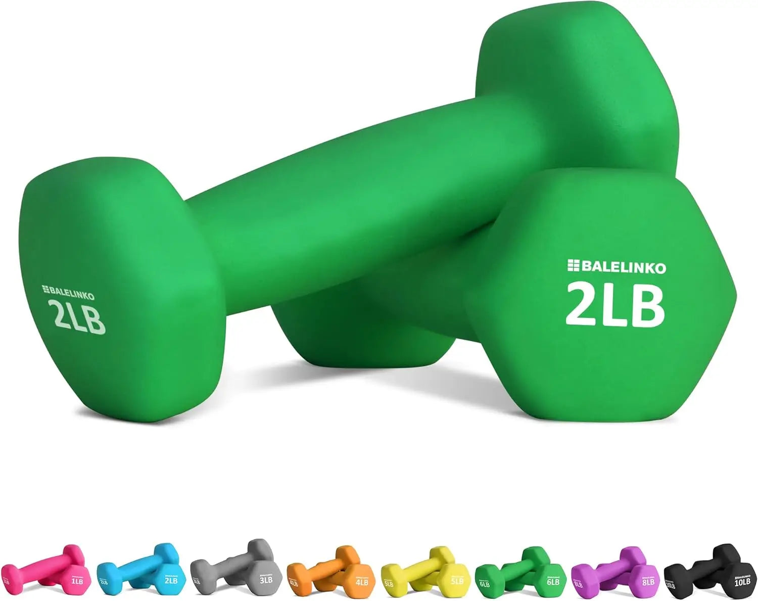 2 LB Dumbbell Pair Home Gym Workouts Strength Training Weight Loss Pilates Weights Yoga Sets Weights for Women, Men, Seniors mbzr