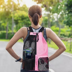 Outdoor beach backpack, swimming bag, mesh perforated drawstring backpack with wet bag, gym yoga exercise storage bag, 1 set