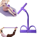1PC Home Fitness Resistance Bands Set - 4 Elastic Pull Ropes for Full Body Workout Abdominal Exercise Rowing & Other Fitness Activities Strength And Flexibility Enhancer mbzr