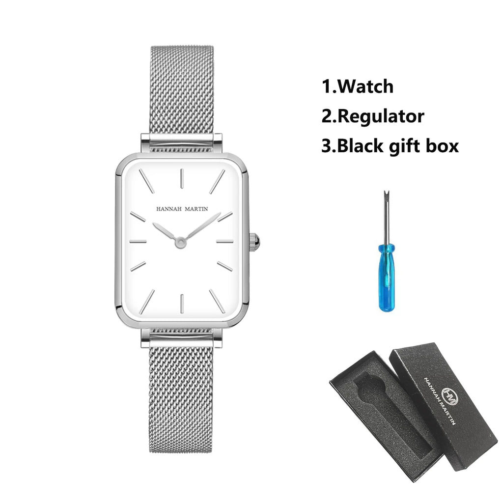 Women Quartz Watches 34mm Rose Gold Minimalist Stainless Steel Mesh Clock 3Bar Waterproof Suitable Daily Wear Jewelry Decoration mbzr