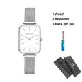 Women Quartz Watches 34mm Rose Gold Minimalist Stainless Steel Mesh Clock 3Bar Waterproof Suitable Daily Wear Jewelry Decoration mbzr
