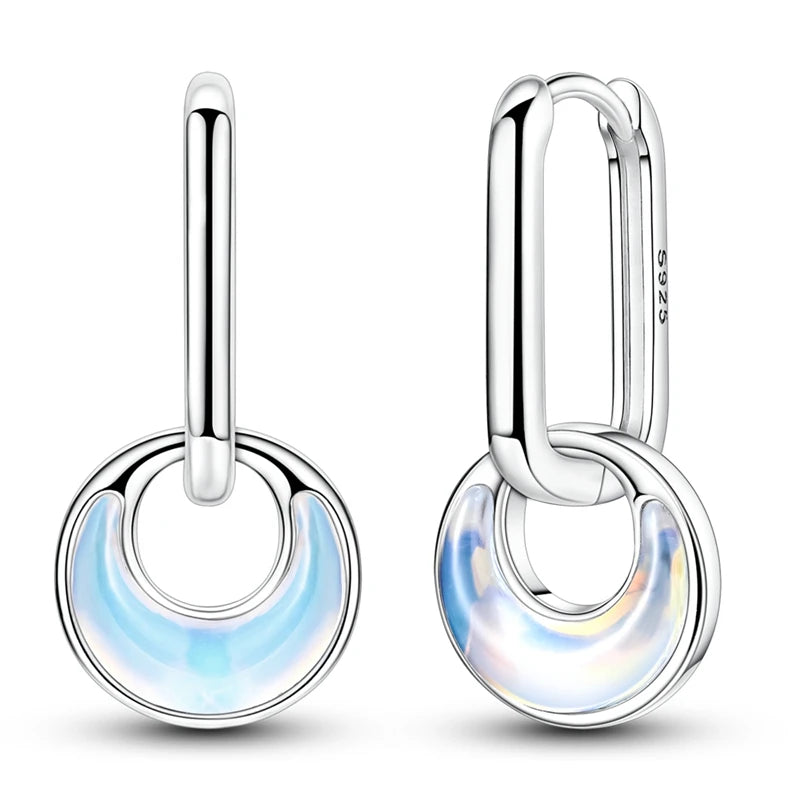 Sterling Silver Hoop Earrings Hypoallergenic Zirconia Women mbzr