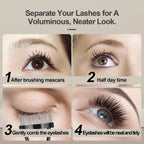 Eyelash Comb Set Lash Separator & Brow Brush for Precise Eye Makeup, 4 Pieces mbzr