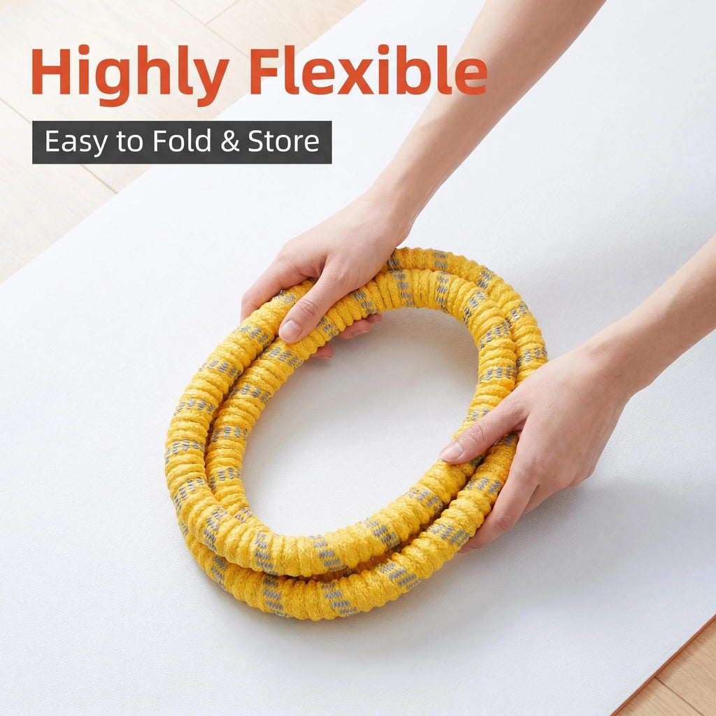 Fitness Circle- Adult Pilates Circle with Soft Spring Foldable Fitness Circle, Silent Pilates Circle Waist-Friendly Design, Full Wrap Fitness Circle Non-Pinching Fitness Circle Portable Sports Equipment, Christmas Gift for Gi mbzr