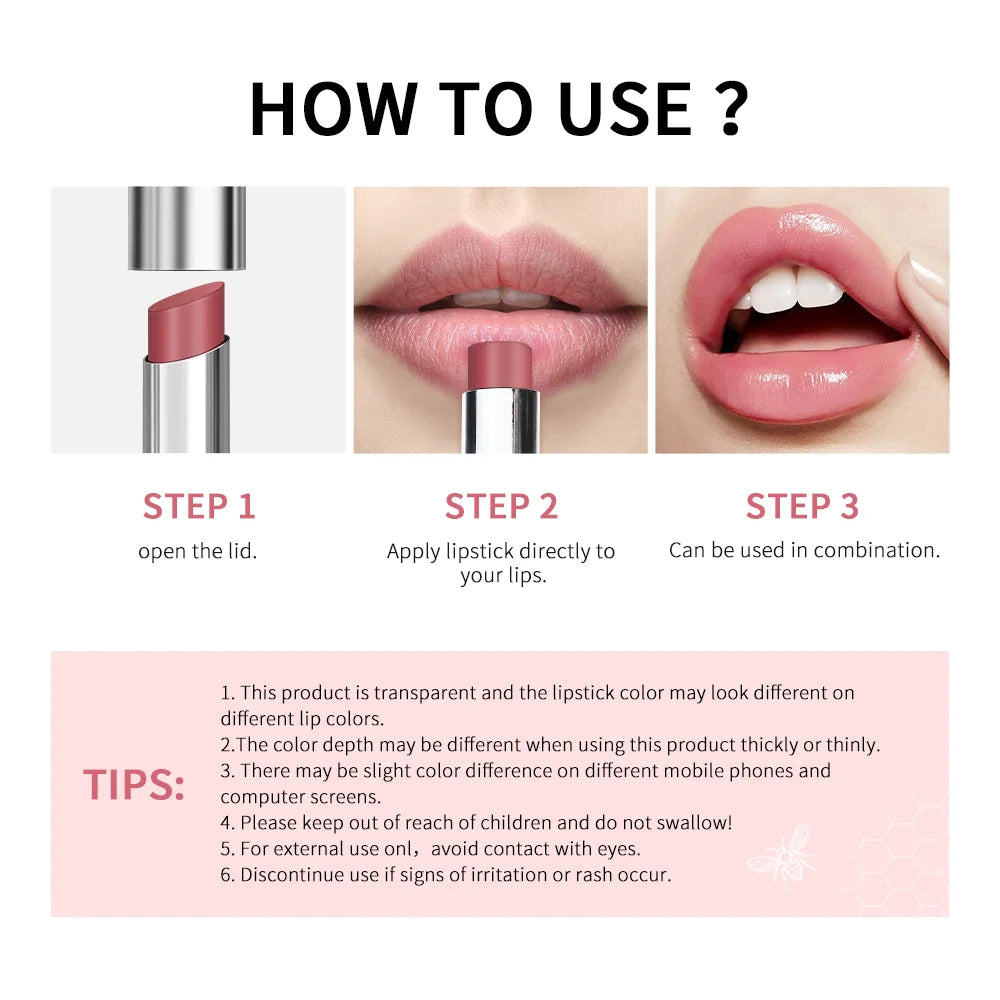 Lakerain Nearly Lipstick Lip Balm Natural Color Creamy Texture Long Lasting Moisturizing  Nourishing Lip Care Gloss Cosmetic mbzr