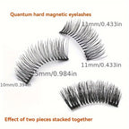 2 pairs of magnetic eyelashes light and soft, repeatedly used, thick and big eyes easy to wear with mirror mbzr