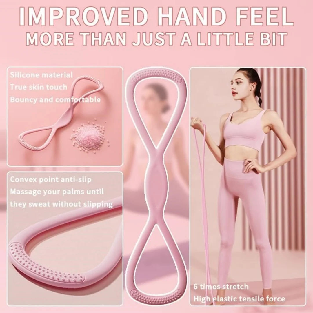 Resistance Bands with Handles,Figure 8 Resistance Band Elastic Fitness Bands Exercise Band for Home Yoga Gym Workout mbzr