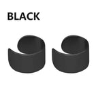 Non-Piercing Clip Ear Cuff Wide Band Stainless Steel Unisex