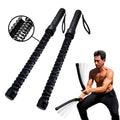 New Upgraded Spring Rubber Coated Ropeless Battle Rope Unisex Portable Detachable Fitness Elastic Stick Full Body Workout Fat Burning Core Training Home Gym Outdoor Sports Exercise Resistance Training Stick for Men Women Begi mbzr