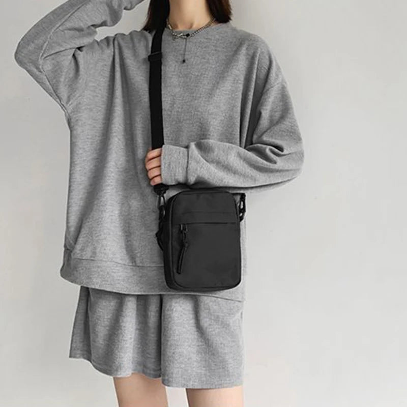 Men's and women's single-shoulder bags, crossbody bags, solid-colored single-shoulder small bags, lightweight mobile phone bags mbzr
