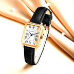 Fashion Retro Digital Dial Casual Watches Square Leather Strap Fashionable Clock Quartz Wristwatch for Women Gift mbzr