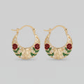 Mexican Style Metal Hollow Asymmetrical Hoop Earrings for Banquets Anniversary Couple Ear Jewelry Valentines Mother's Day Gift mbzr