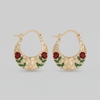 Mexican Style Metal Hollow Asymmetrical Hoop Earrings for Banquets Anniversary Couple Ear Jewelry Valentines Mother's Day Gift mbzr
