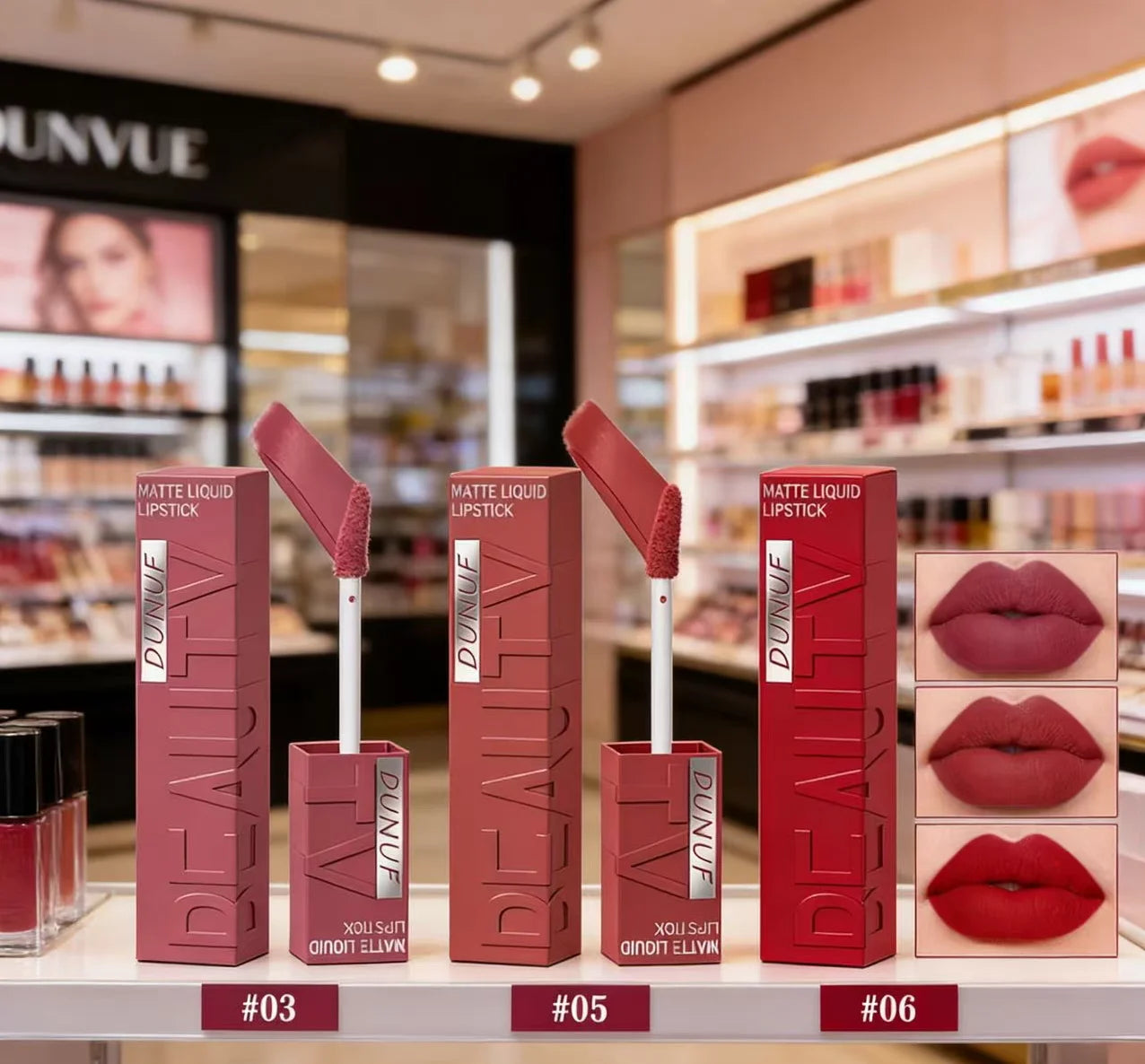 Matte Velvet Lipstick Lip Gloss Waterproof Smooth Long-Lasting Non-sticky Non-transfer Deep Red Nude Y2K Daily&Party Makeup Gift mbzr